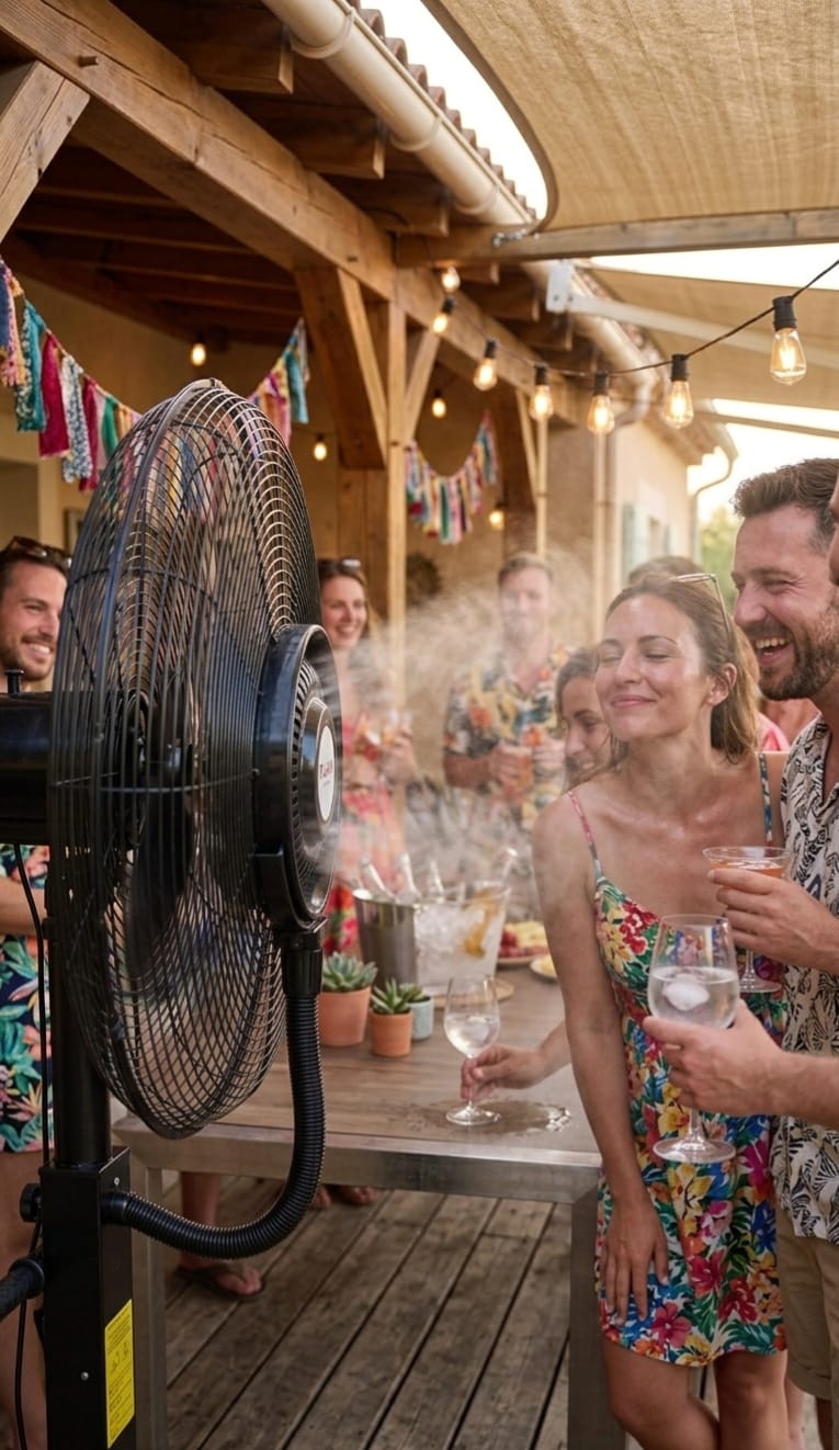 Ventilator na vodu za najam — terase, eventi, gradilišta